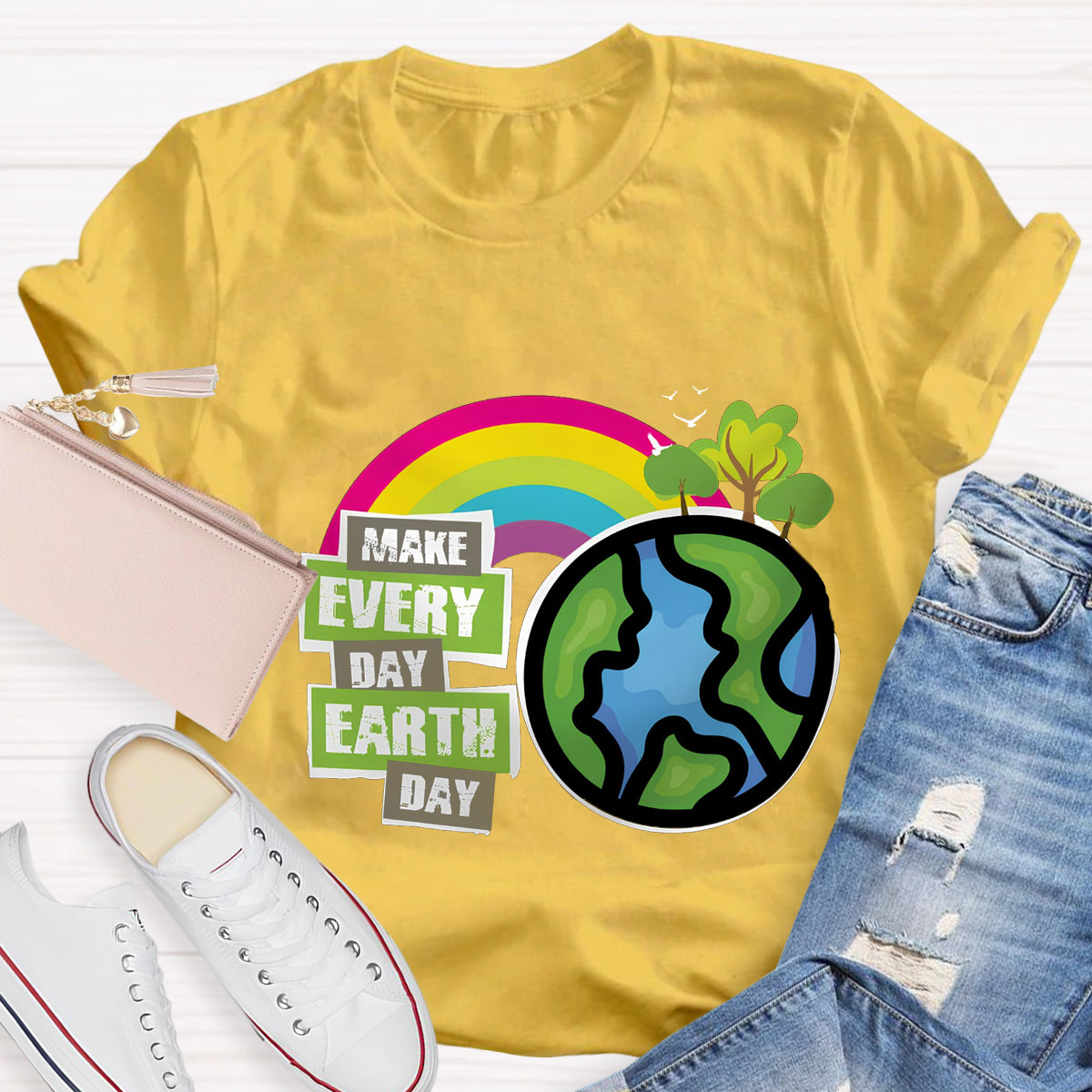 Make Everyday Earth Day Teacher T-Shirt