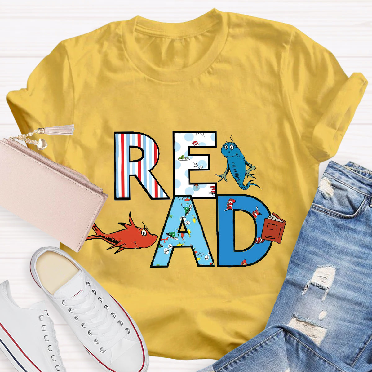 Read Book Character Day T-Shirt