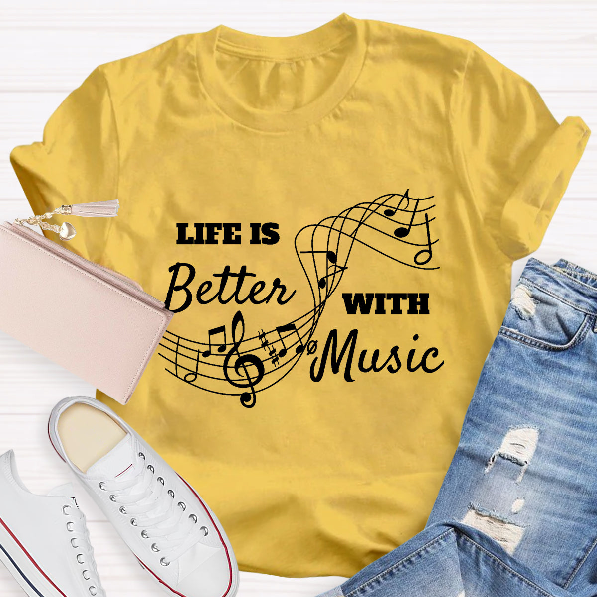 Life Is Better With Music Teacher T-Shirt