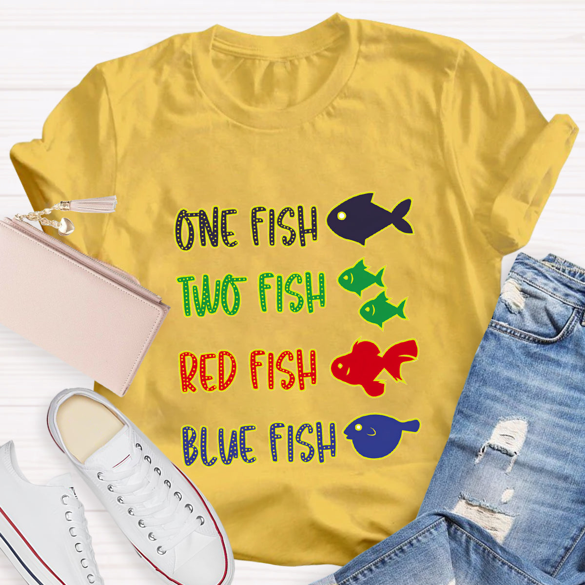 One Fish Two Fish Red Fish Blue Fish T-Shirt