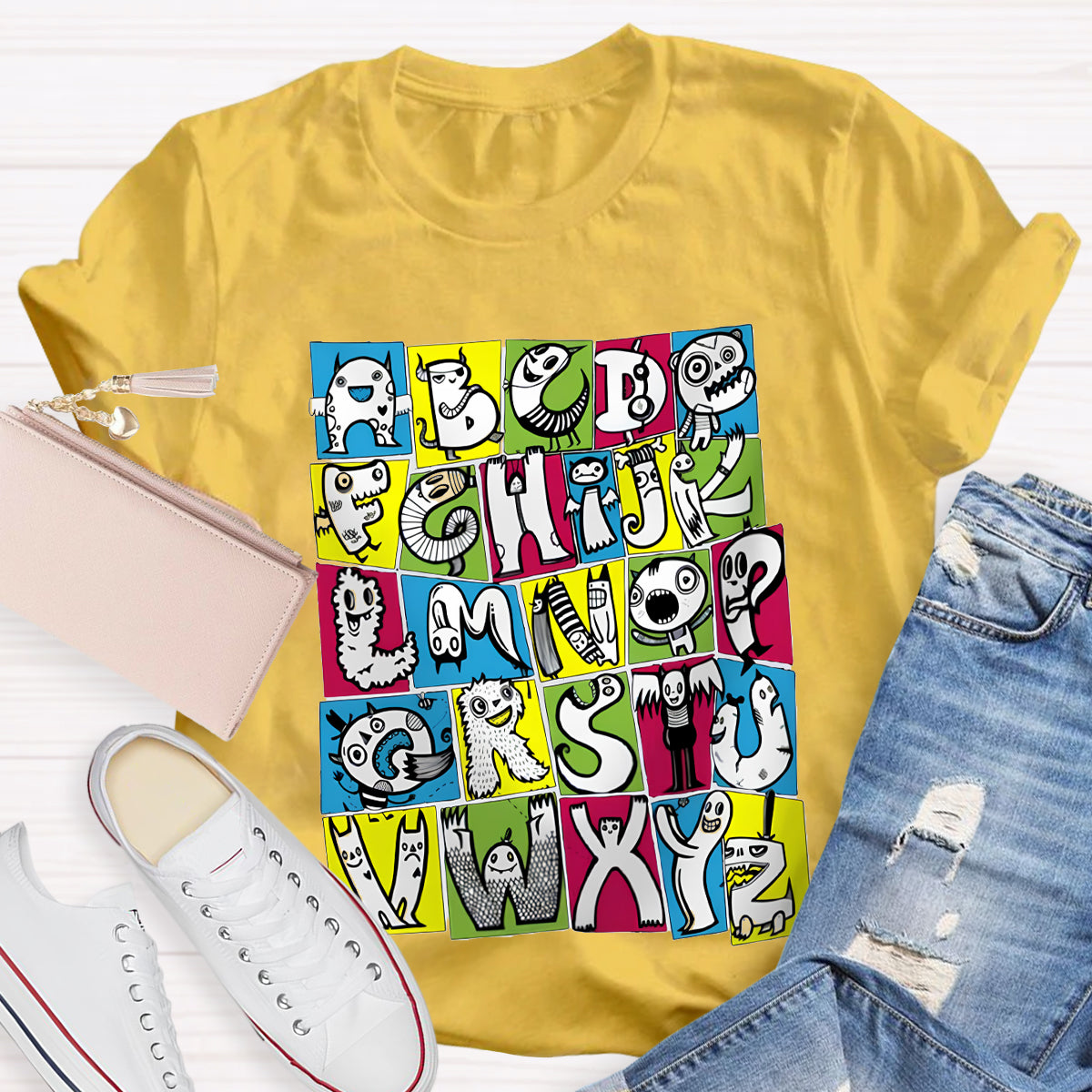 Funny Alphabet Teacher Shirt