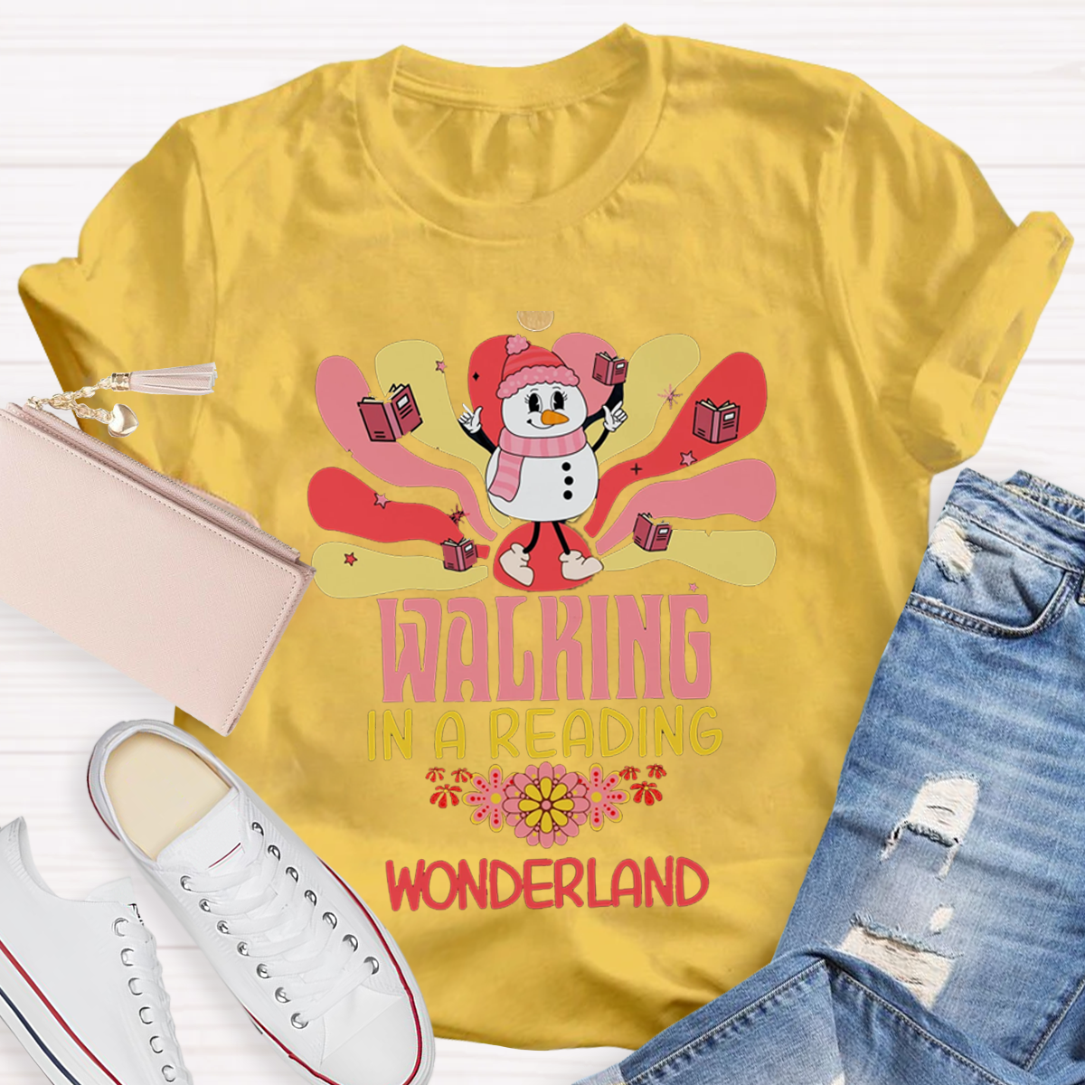 Winter Wonderland Christmas School Reading Specialist Teacher T-Shirt