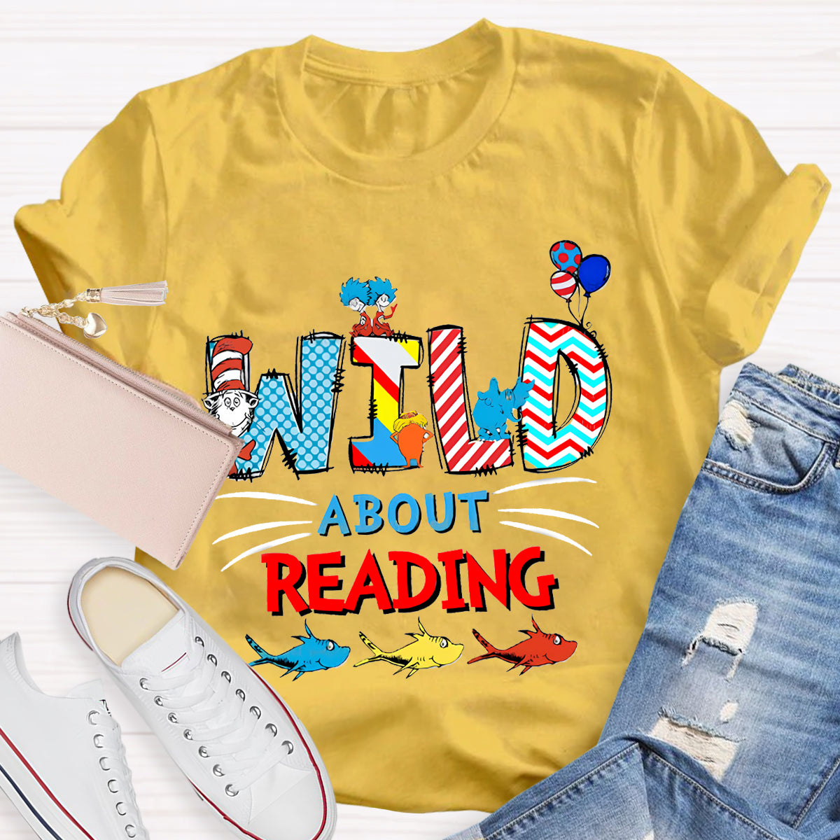 Wild About Reading Teacher T-Shirt