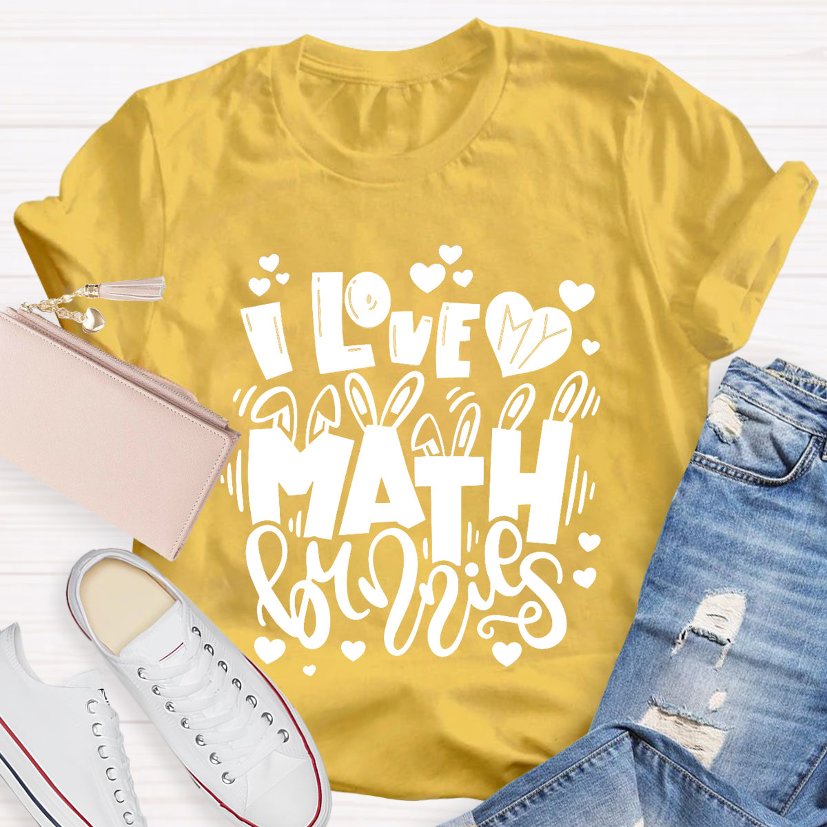 I Love My Math Bunnies Funny Math Teacher T-Shirt