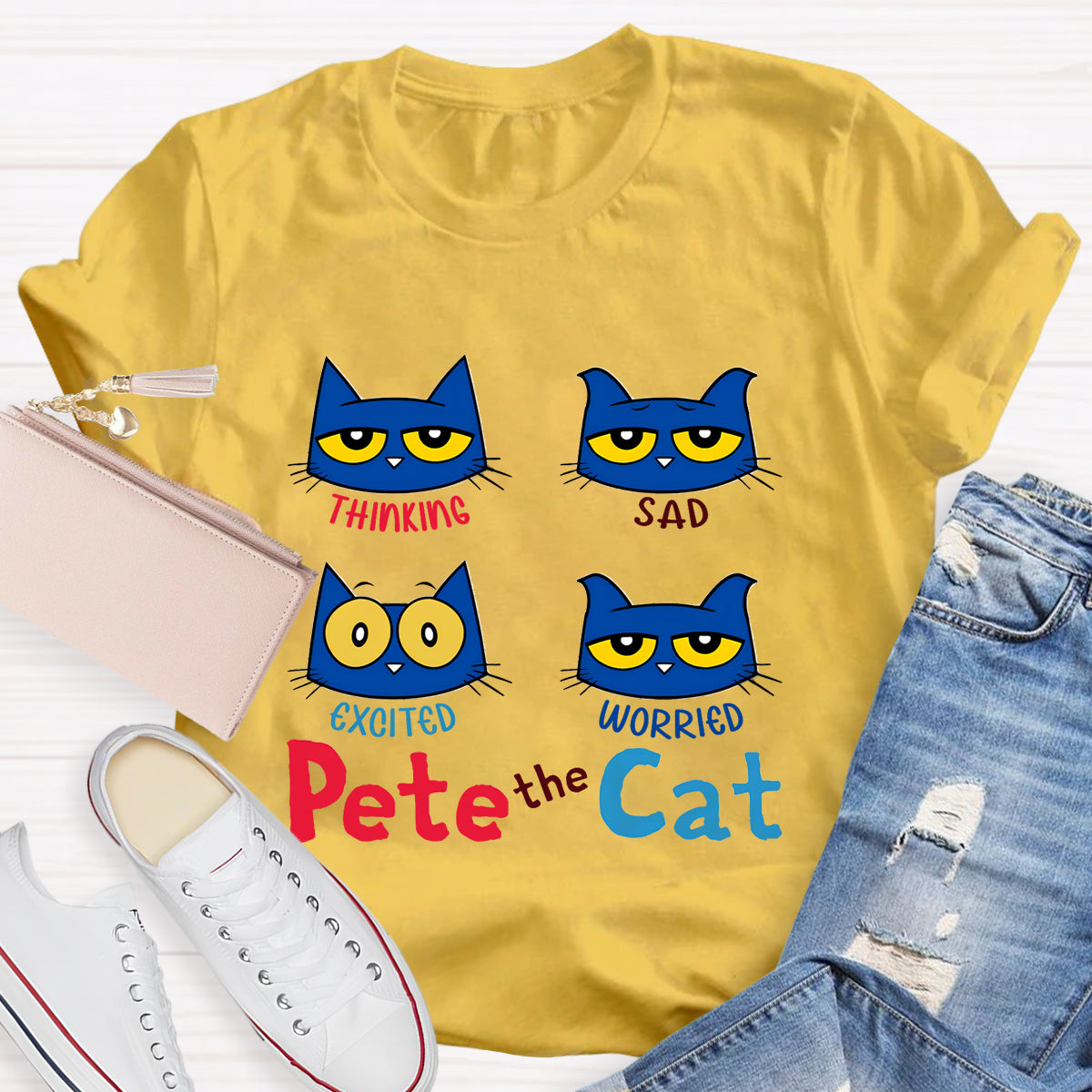 Funny Pete The Cat Emotions T-Shirt