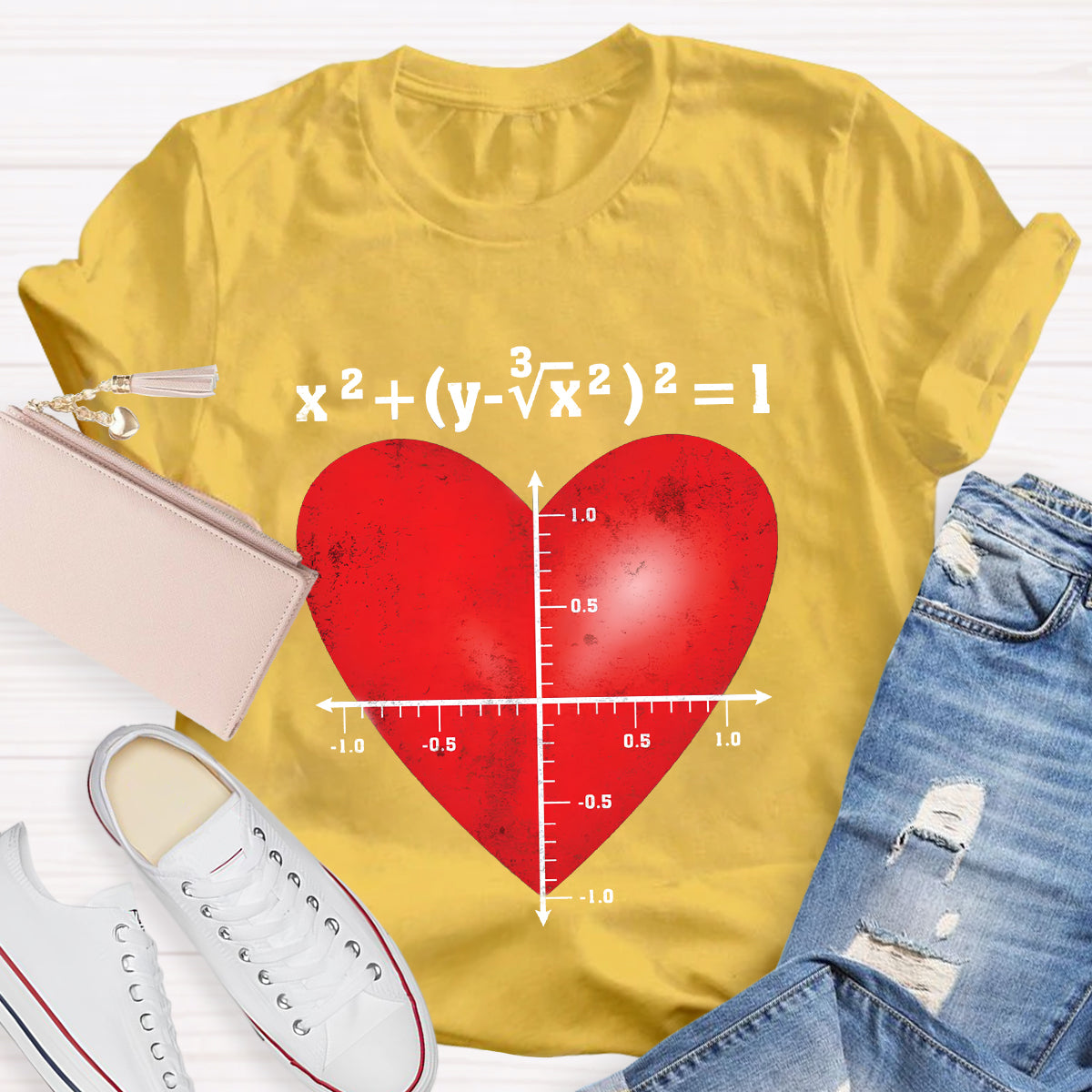 Heart Equation Math Teacher T-Shirt