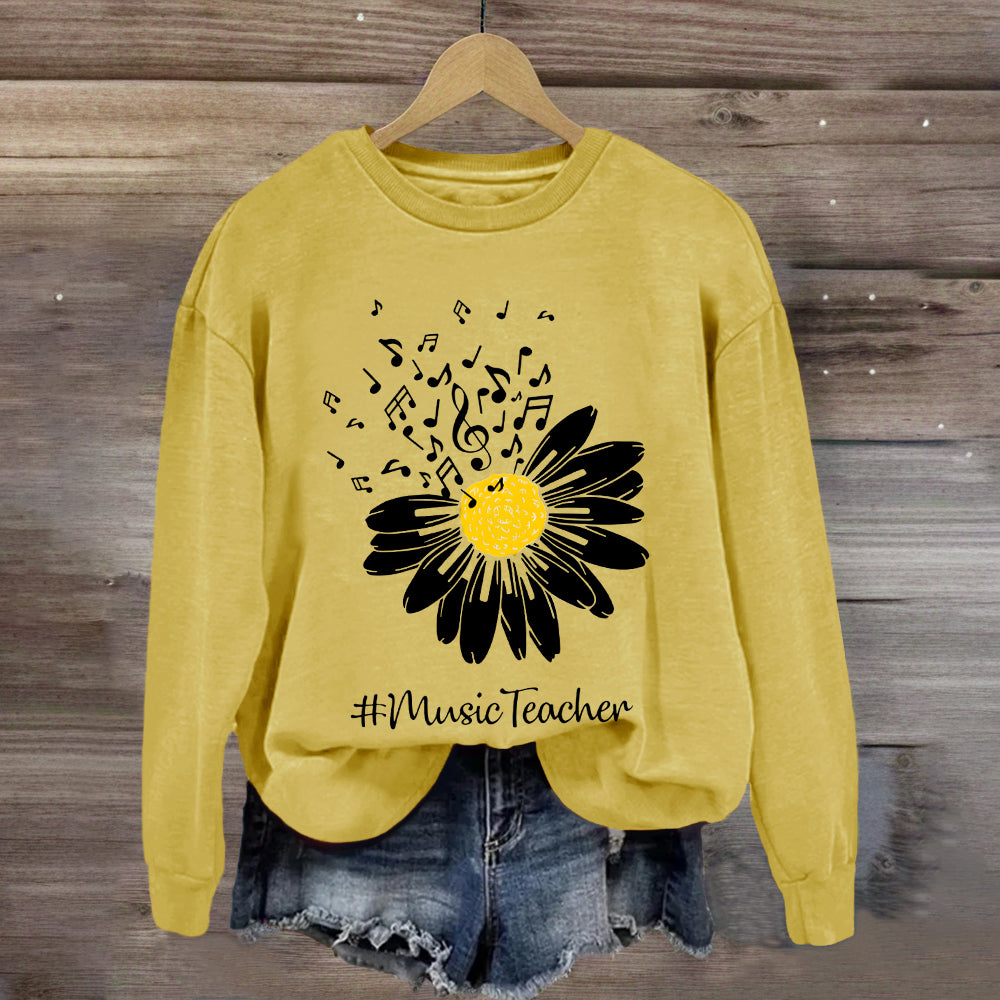 Sunflower Music Teacher Sweatshirt