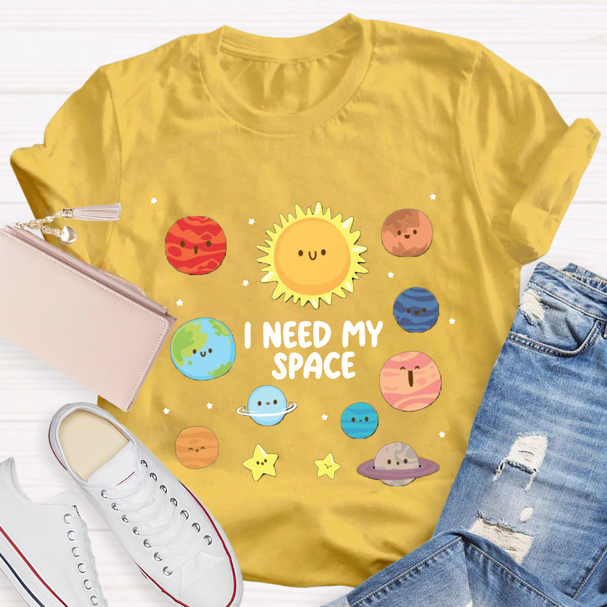 I Need My Space Planets T-Shirt