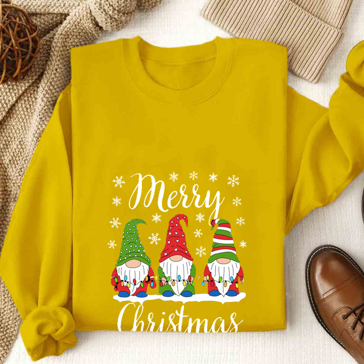 Merry Christmas Three Gnomes Sweatshirt