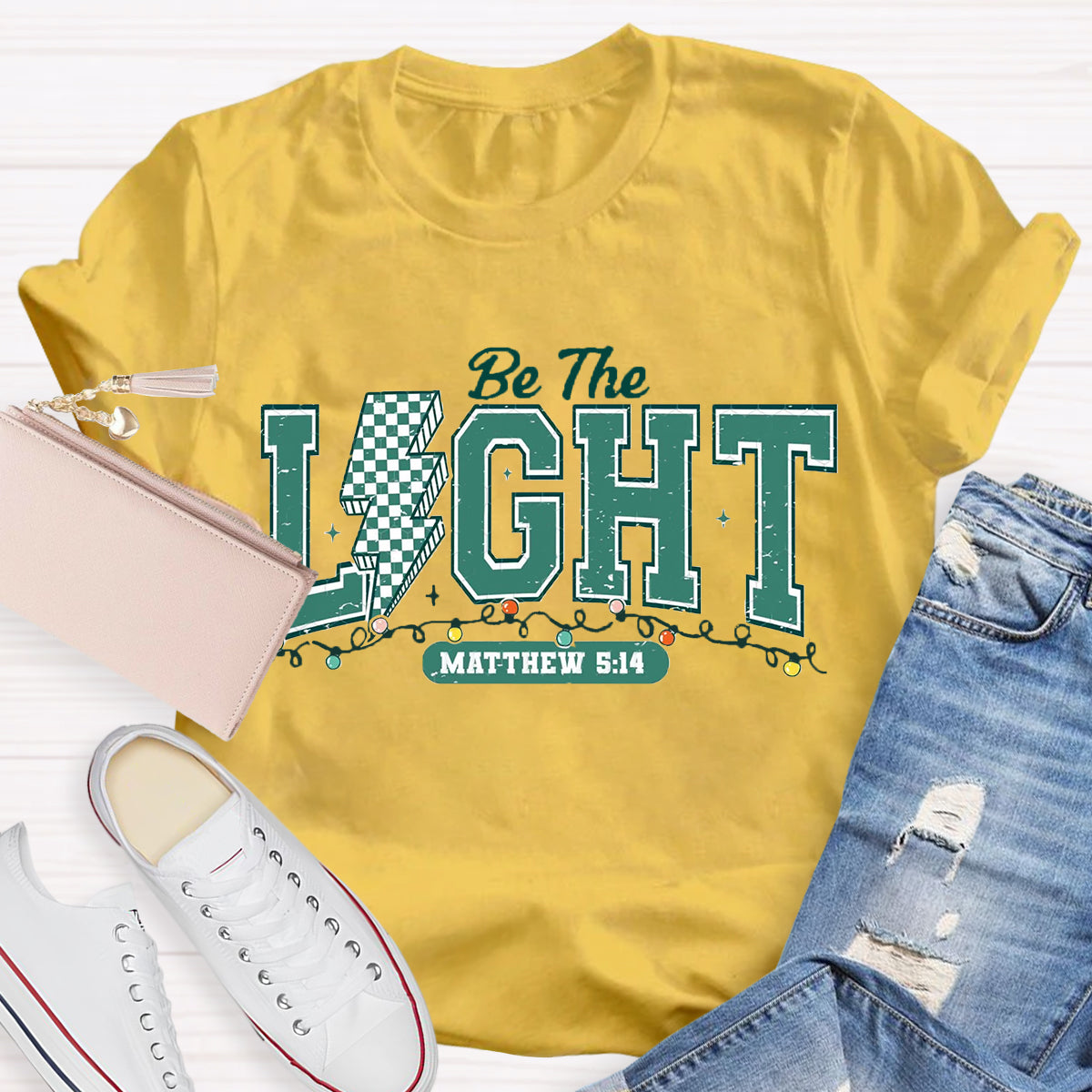 Be The Light Plaid T-Shirt