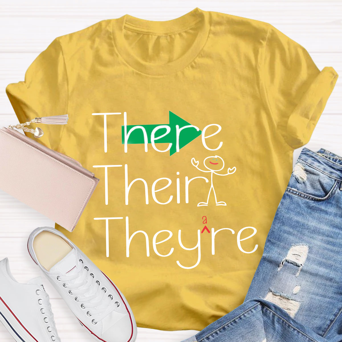 Their There They're Grammar T-Shirt