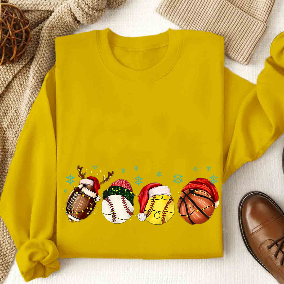 Christmas Sport Balls Sweatshirt