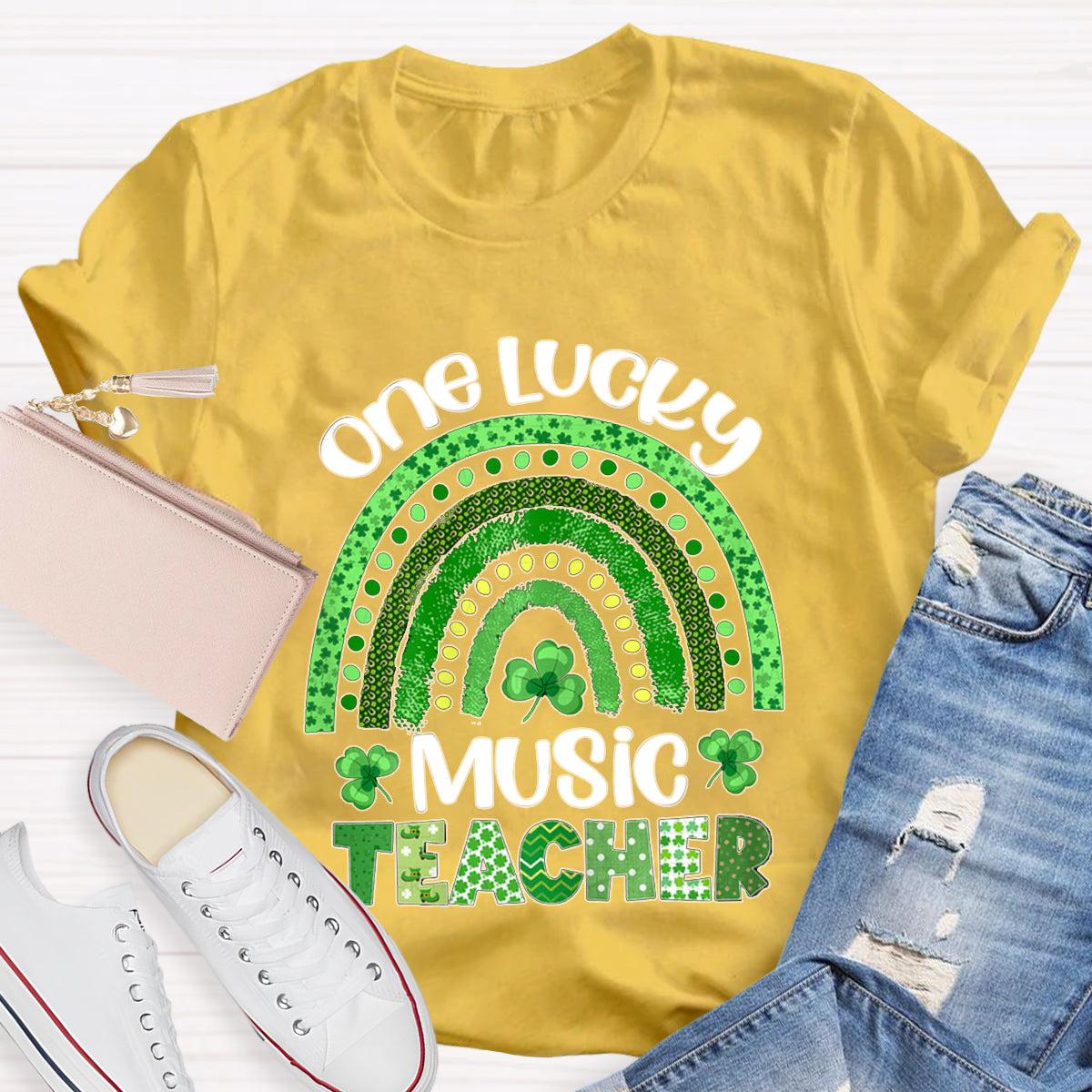 Personalized Subject One Lucky Music Teacher T-Shirt