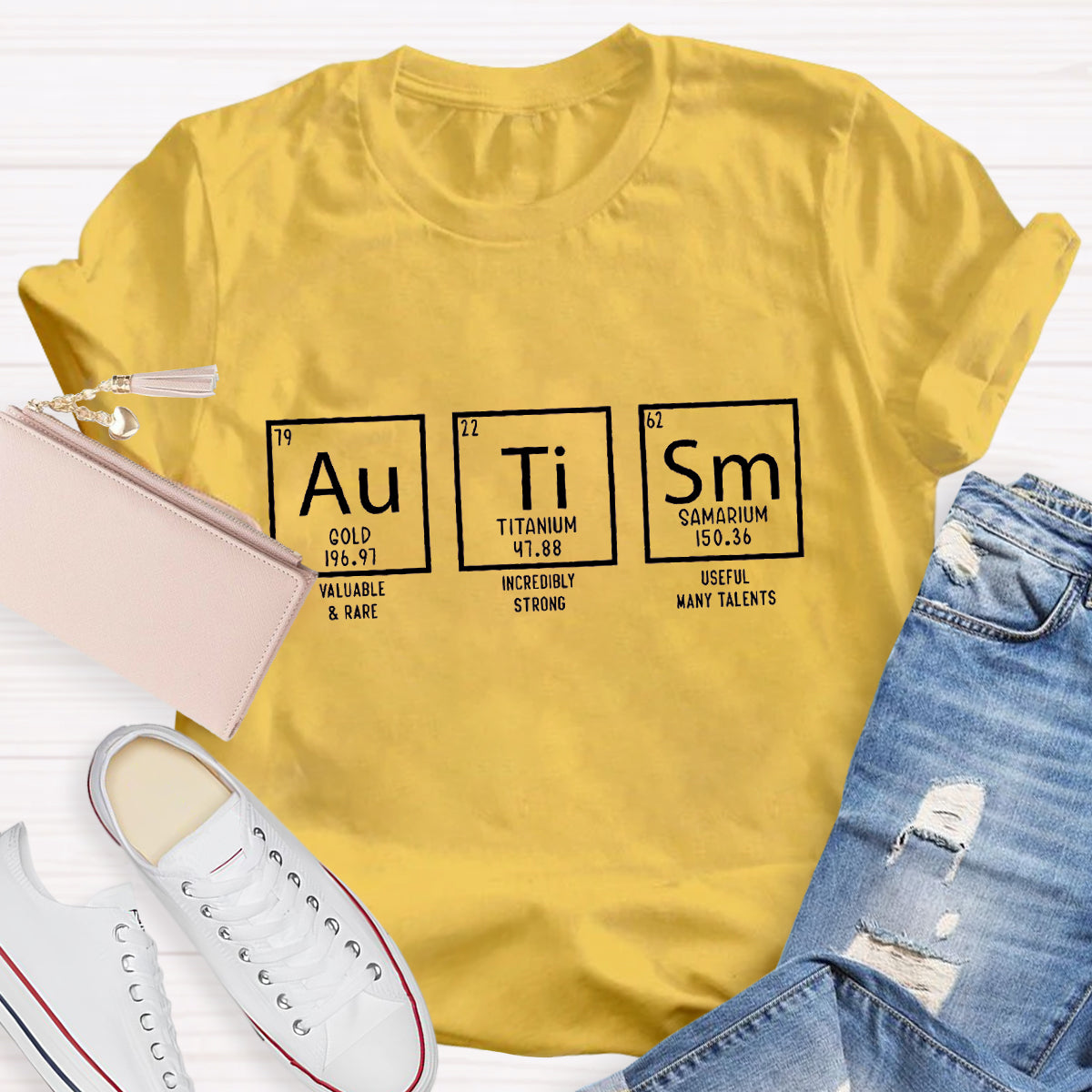 Autism Elements Periodic Table Awareness T-Shirt