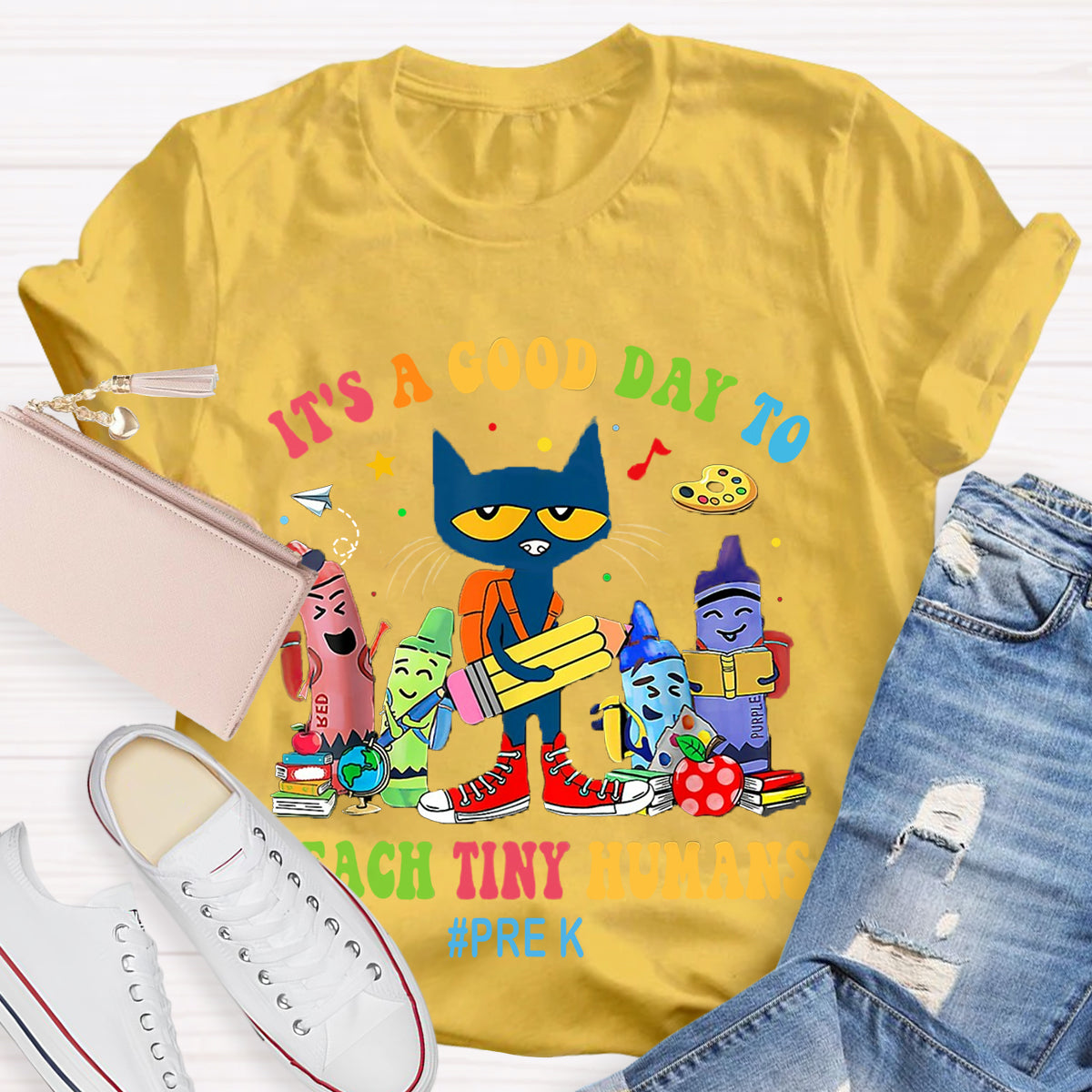 Personalized Grade It's A Good Day To Teach Tiny Humans Cat T-Shirt