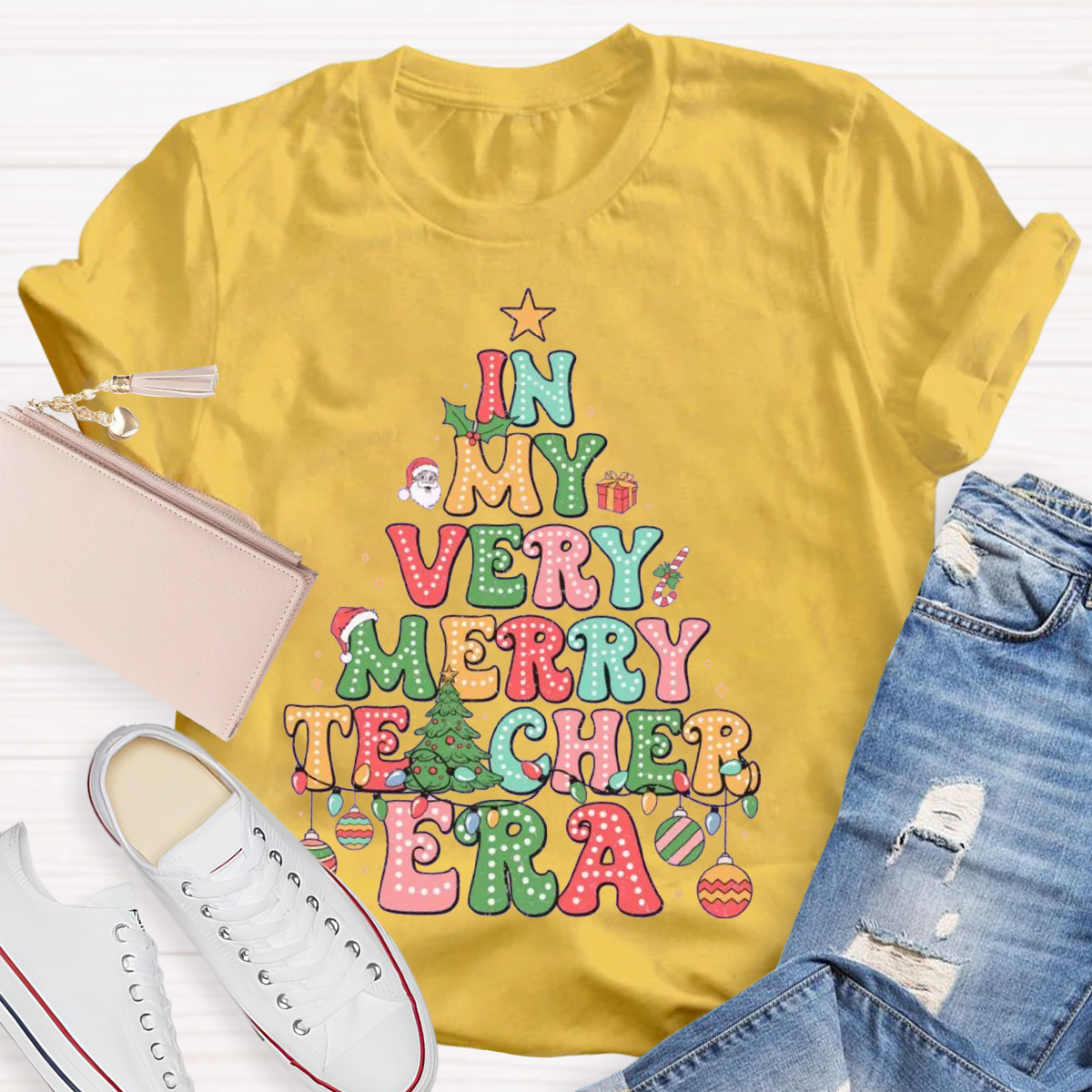 Christmas In My Very Merry Teacher Era T-Shirt