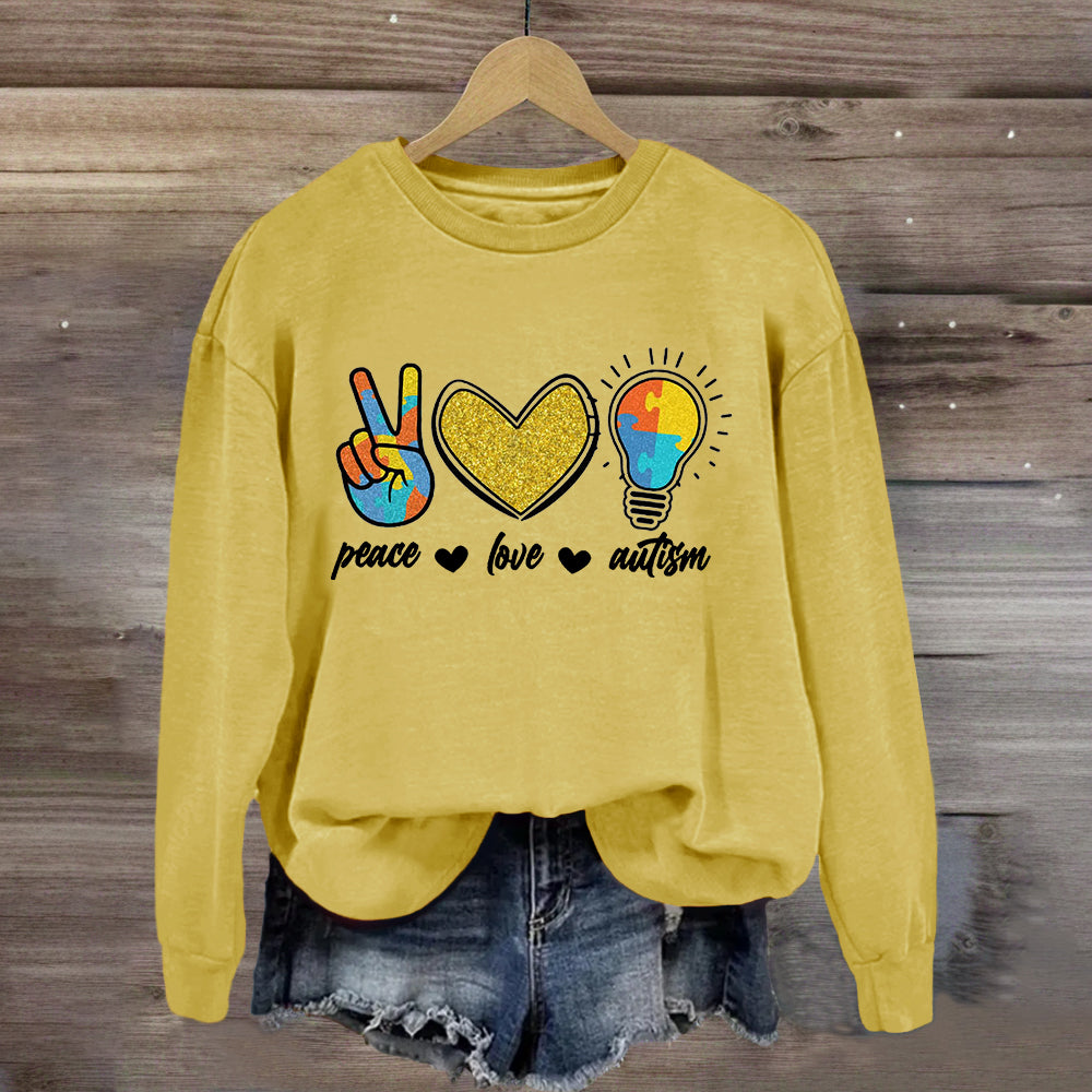 Love Peace Autism Sweatshirt