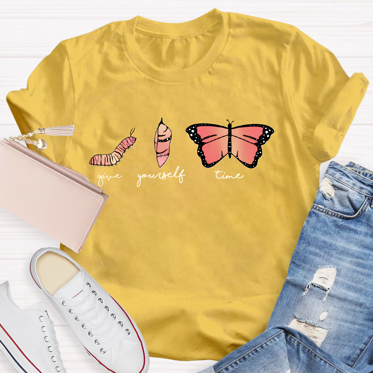 Give Yourself Time Become Butterfly T-Shirt