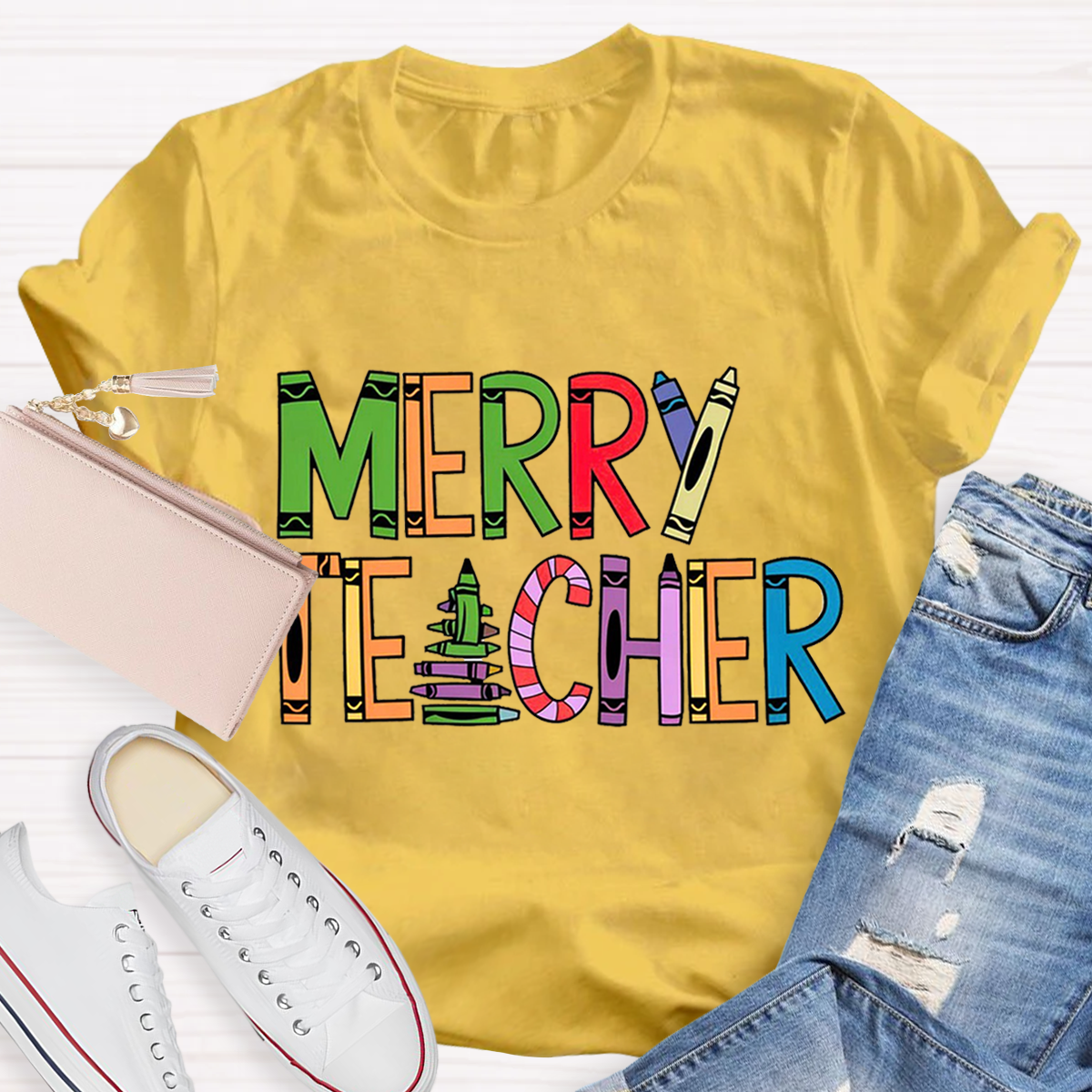 Cute Merry Christmas Teacher T-Shirt