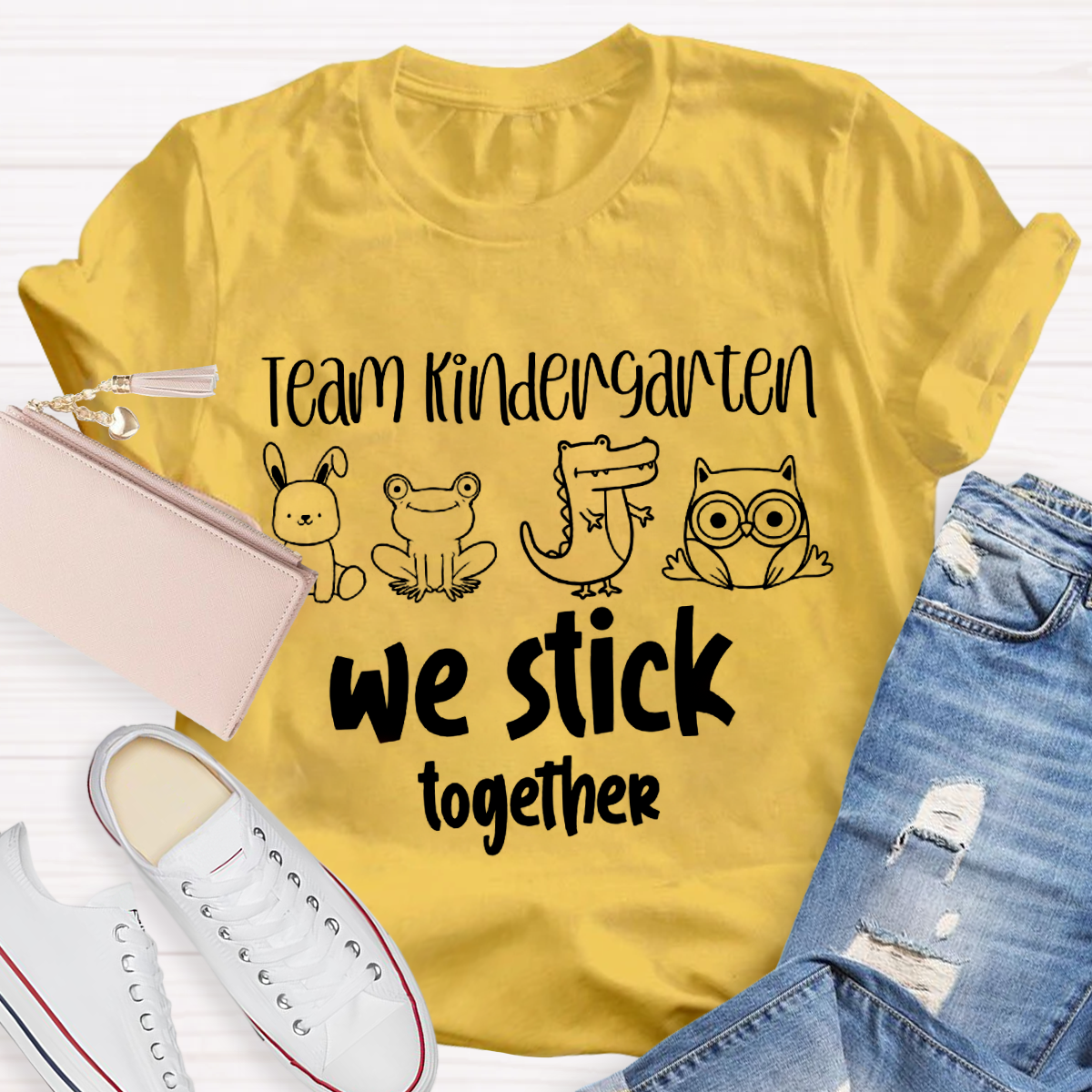 Kindergarten Team We Stick Together T-Shirt