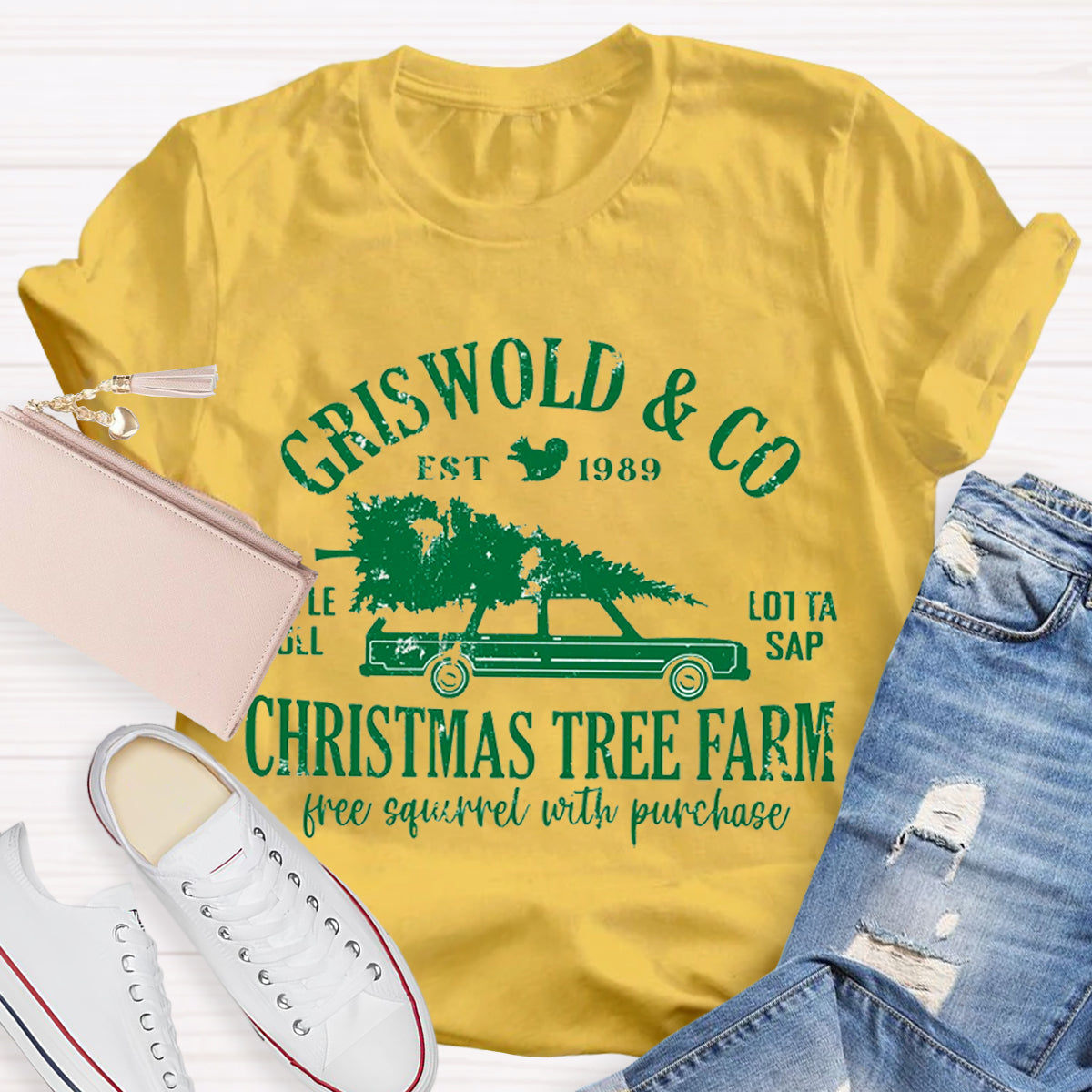 Retro Griswold Christmas Tree Teacher T-Shirt