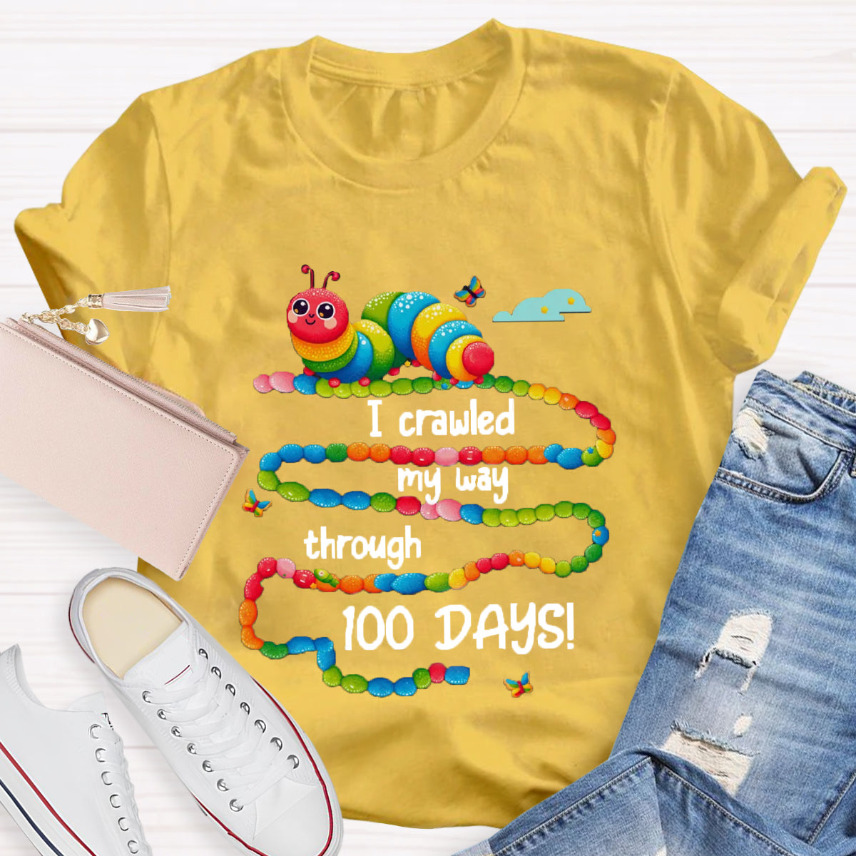 I Crawled My Way Through 100 Days T-Shirt