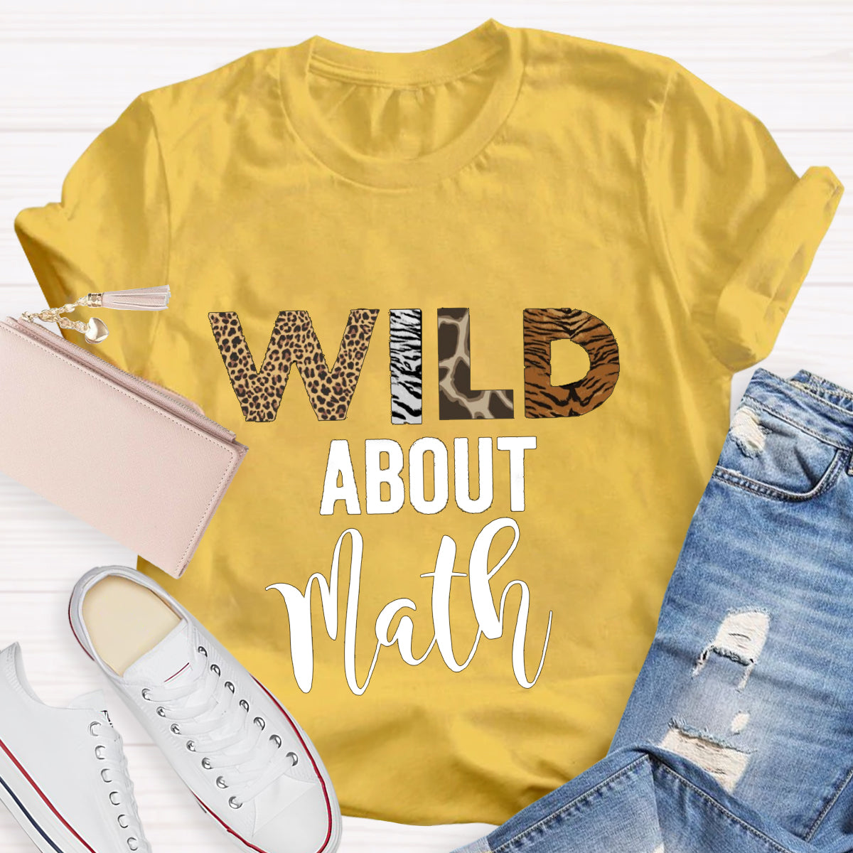 Wild About Math Teacher T-Shirt