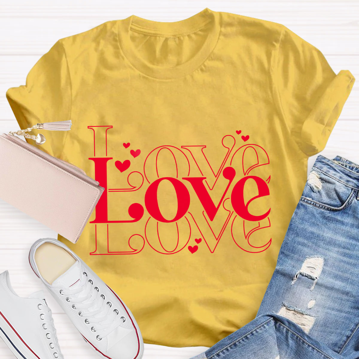 Cute Valentine Heart Teacher T-Shirt