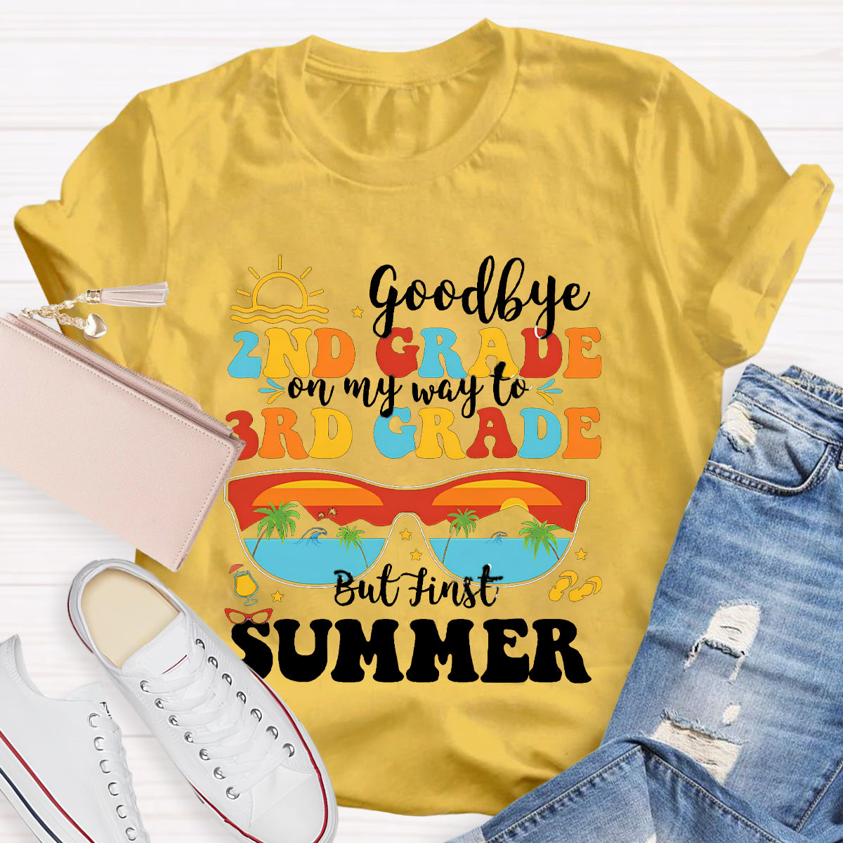 Personalized Grade Good Bye 2nd On My Way To 3rd T-Shirt