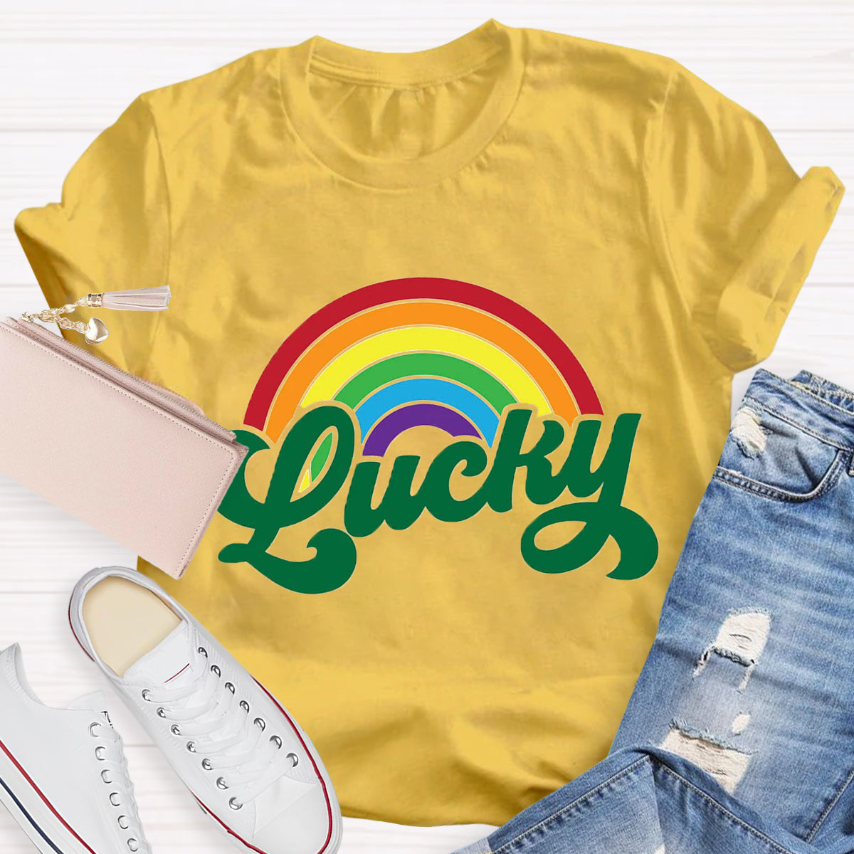 Lucky Rainbow Teacher T-Shirt