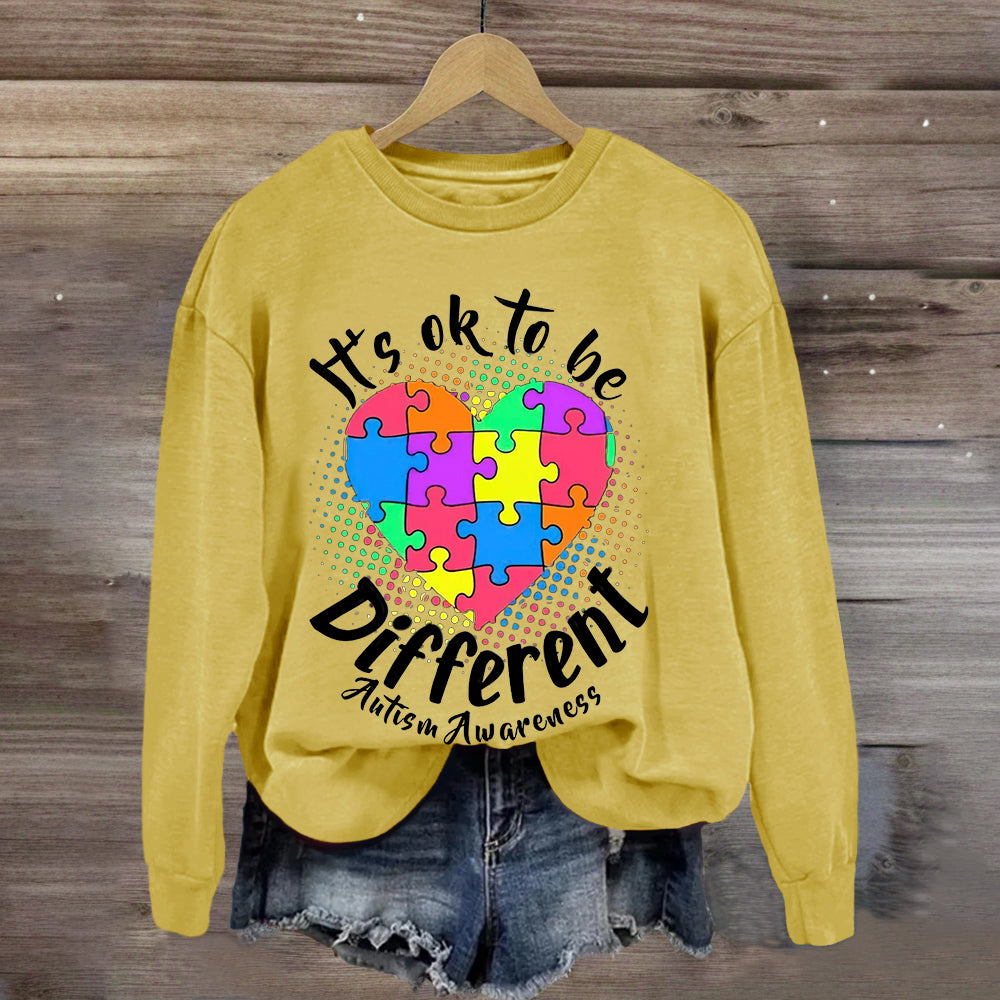 Autism It's Ok To Be Different Sweatshirt