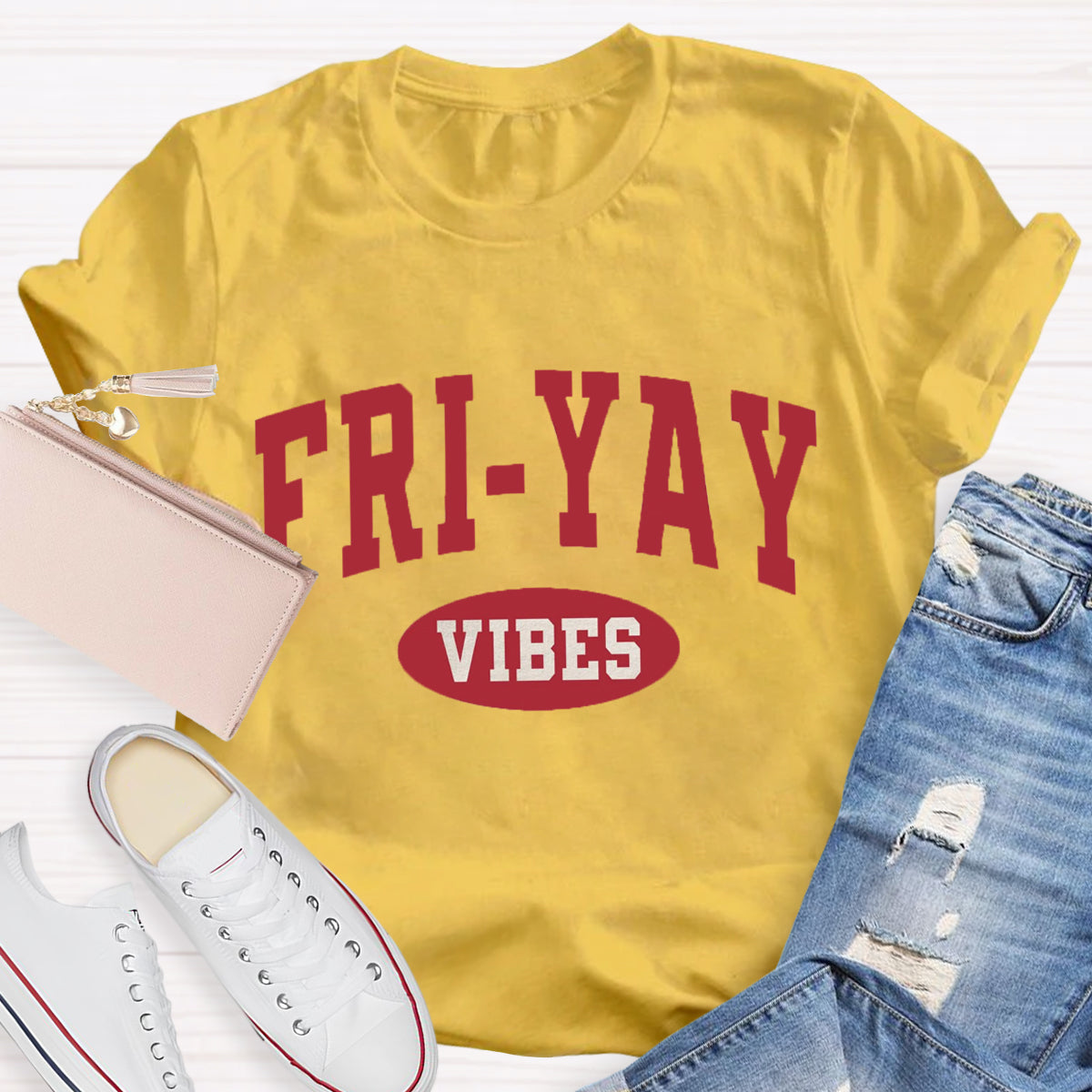 Fri-Yay Vibes Happy Friday T-Shirt