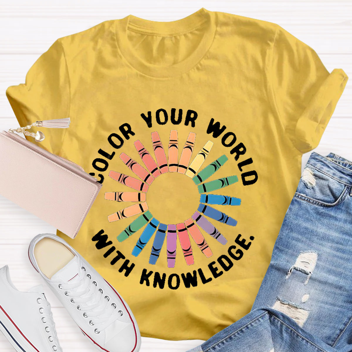 Color Your World With Knowledge T-Shirt