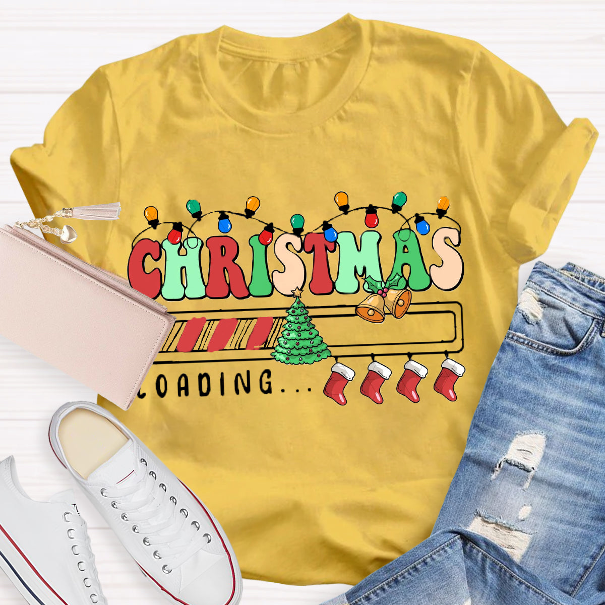 Christmas Loading Teacher T-Shirt