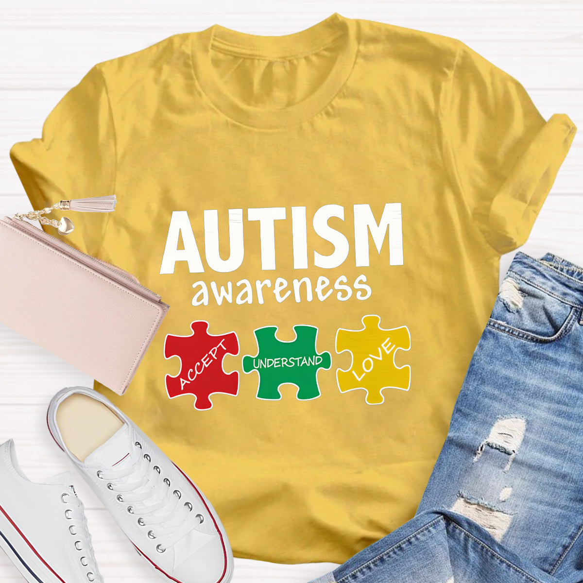 Autism Awareness Support Puzzle T-Shirt