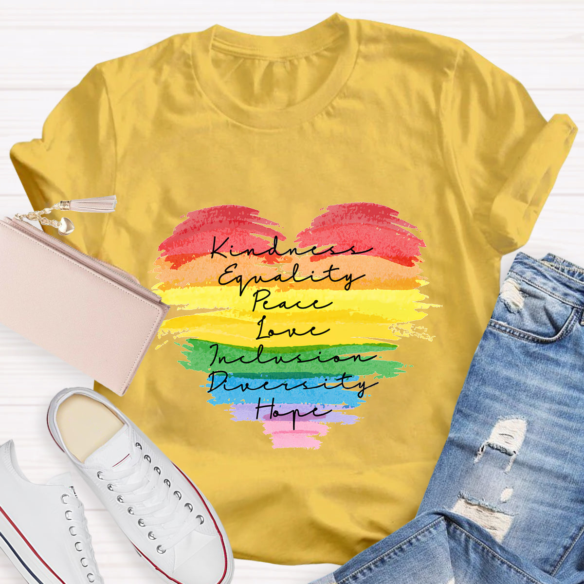 Kindness Equality Peace Love Inclusion Diversity Hope T-Shirt