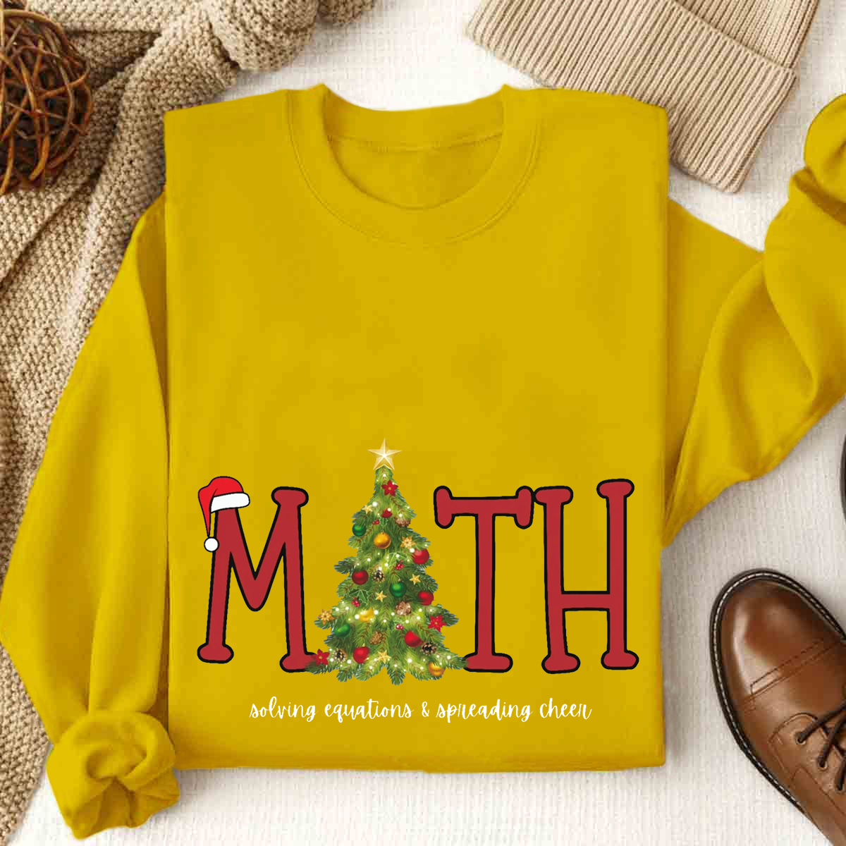 Math Christmas Solving Equations & Spreading Cheer Sweatshirt