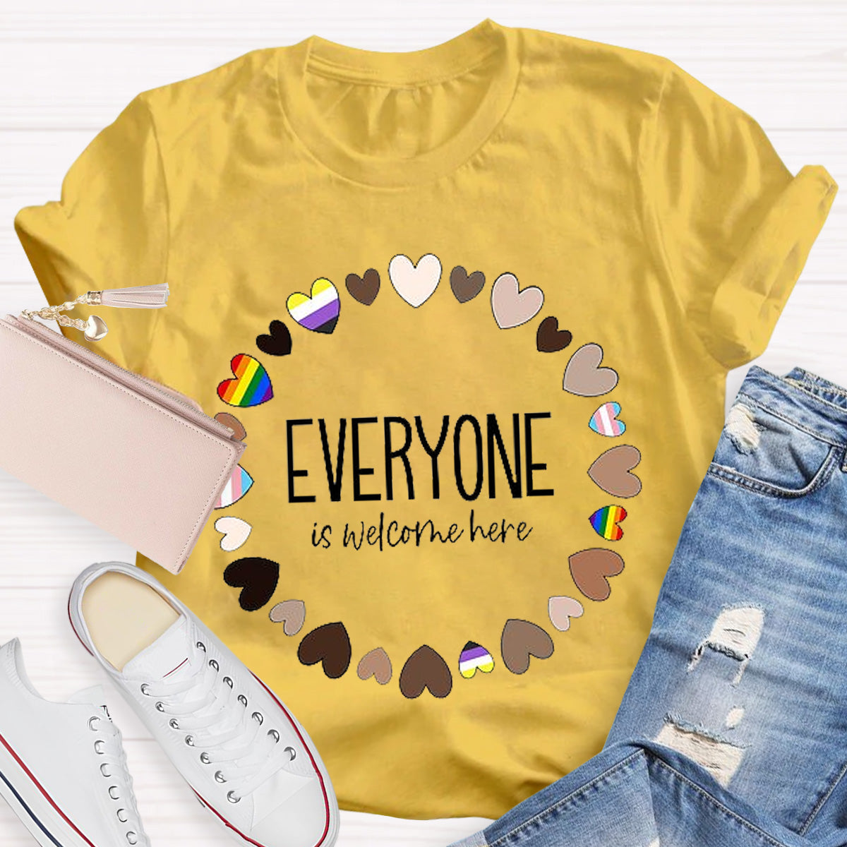 Everyone Is Welcome Teacher T-Shirt