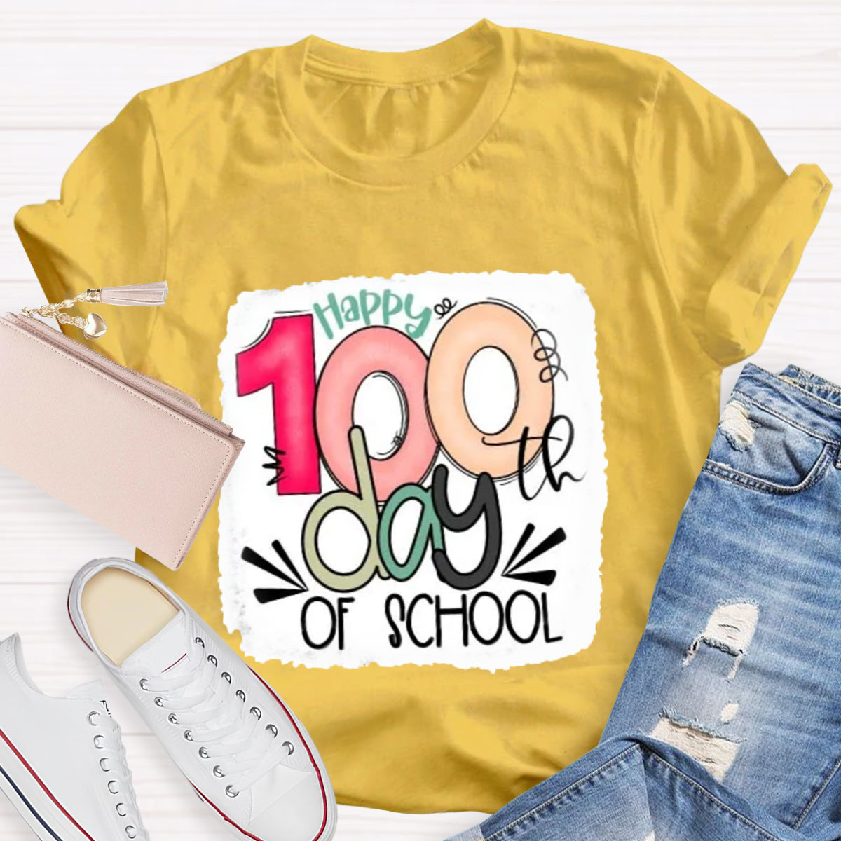 Happy 100th Days Of School Teacher T-Shirt