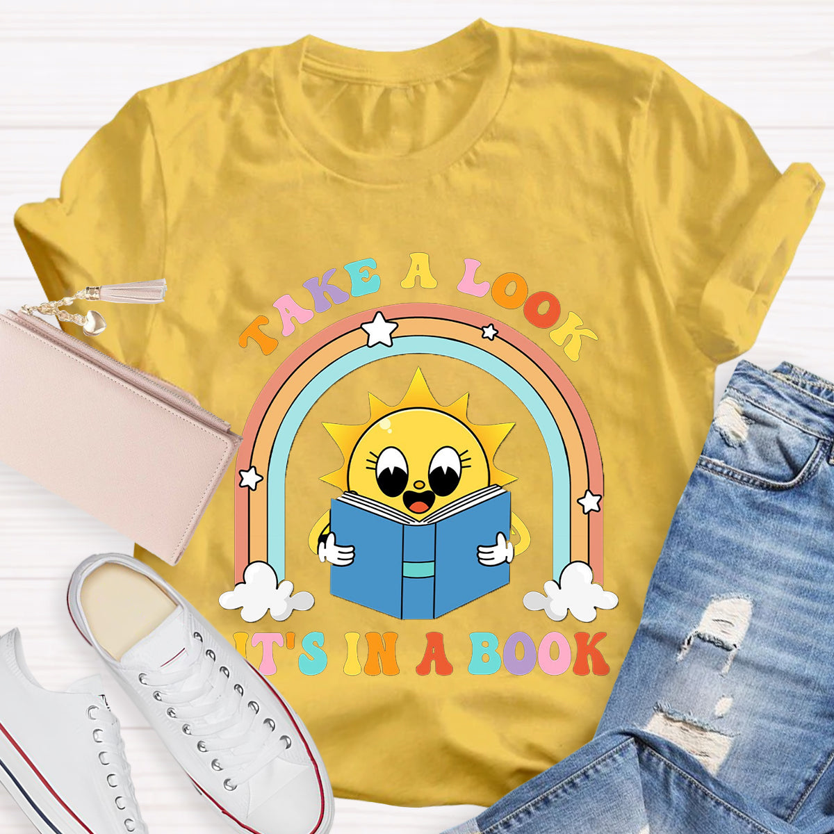 Take A Look It's In A Book Teacher T-Shirt