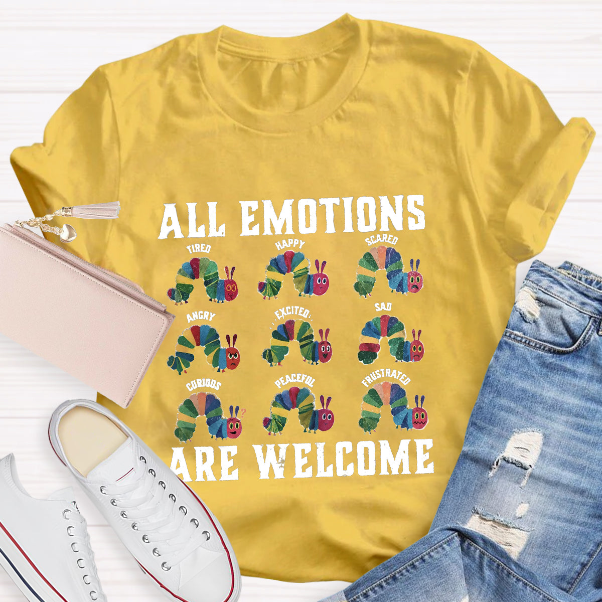 All Emotion Are Welcome Caterpillar T-Shirt