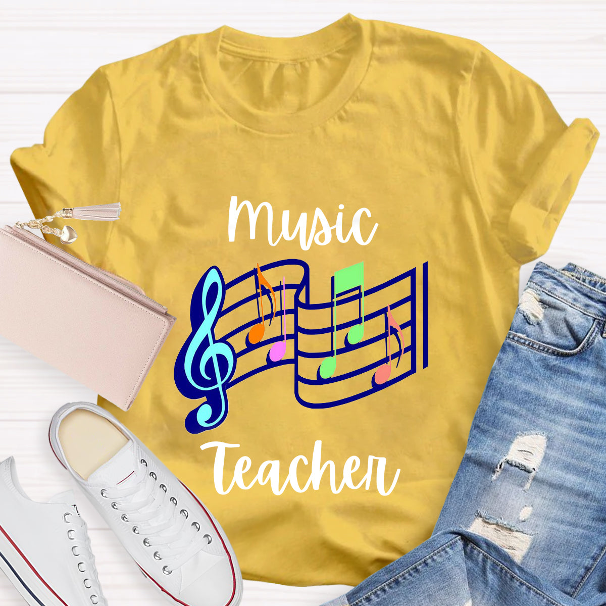 Music Notes Music Teacher T-Shirt