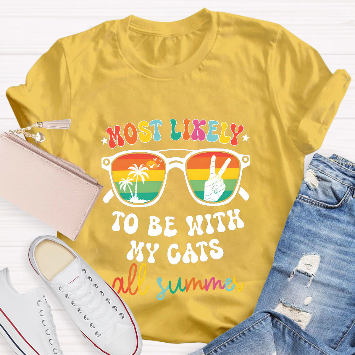 Personalized Text Most Likely To Do Something All Summer T-Shirt