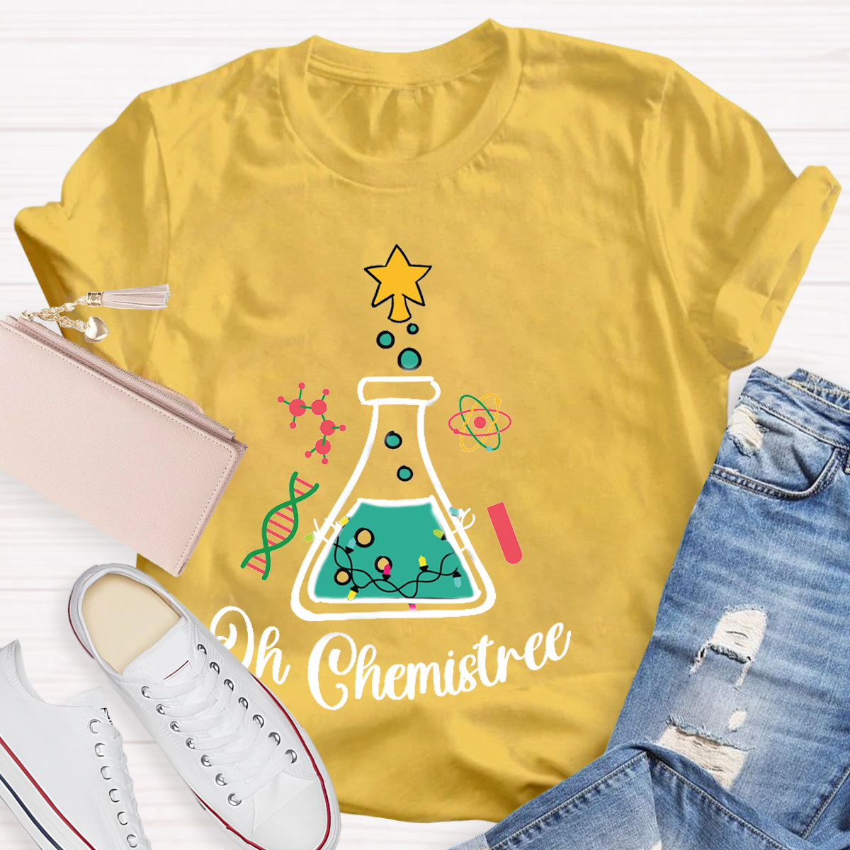 Oh Chemistree Teacher Christmas T-Shirt