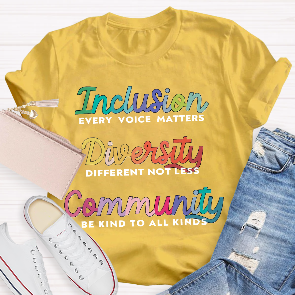 Inclusion Diversity Community Teacher T-Shirt