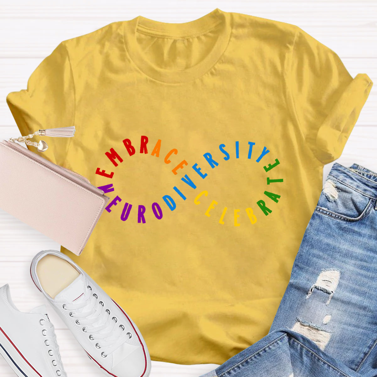 Embrace Celebrate Neurodiversity  T-Shirt