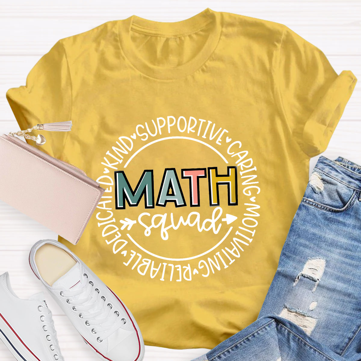 Math Squad Kind Supportive Caring Motivating T-Shirt