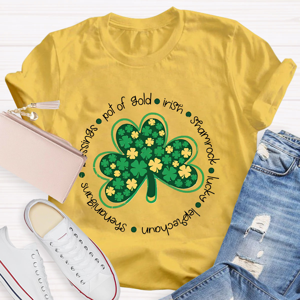 Funny St Patty's Day Shamrock Lucky T-Shirt