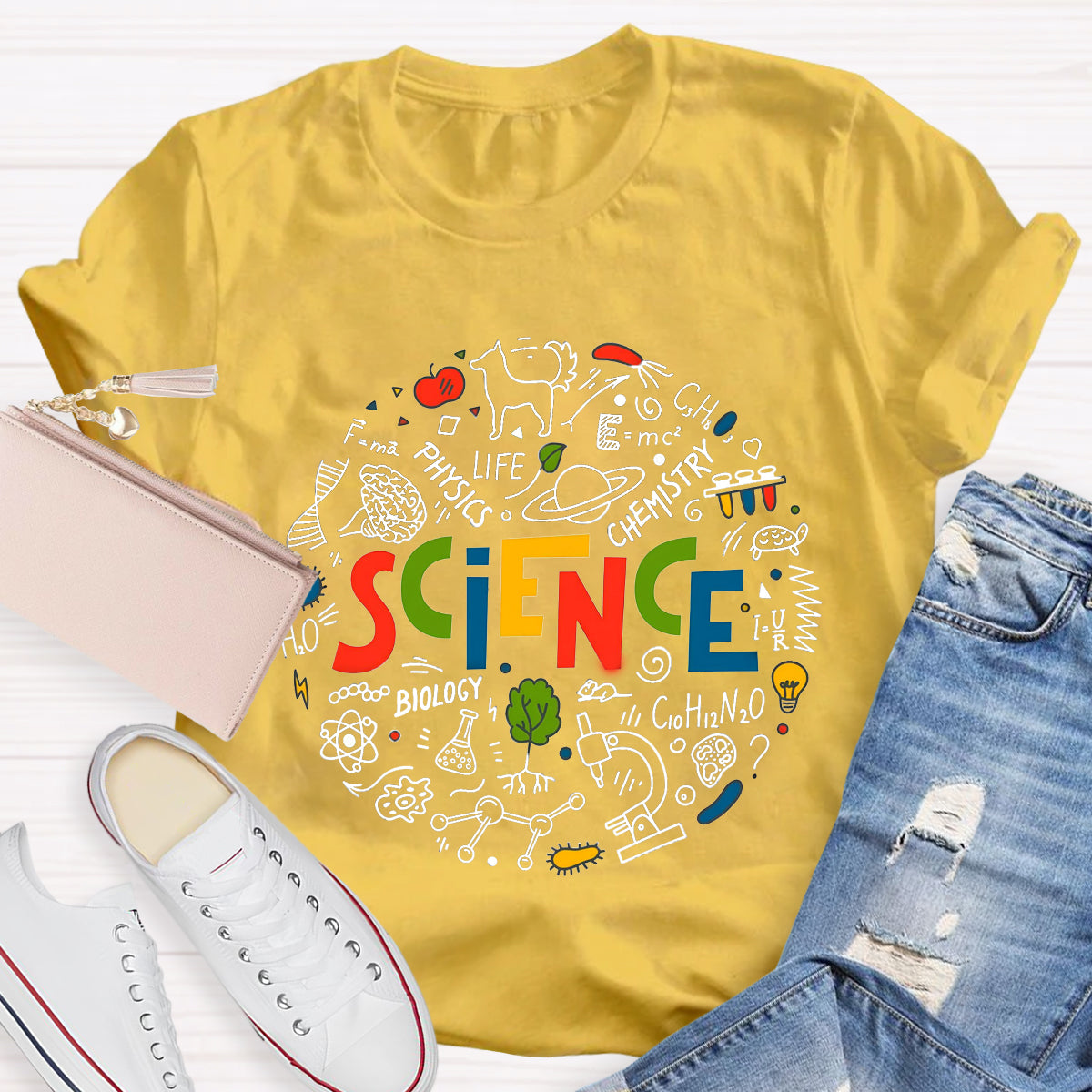 Science Chemistry Education Circle Teacher T-Shirt