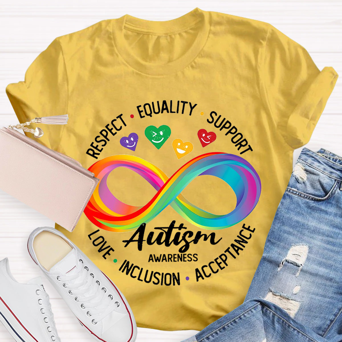 Autism Awareness Colorful Teacher T-Shirt